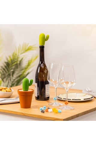 2 bouchons de bouteille en silicone - Vert