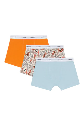 3 boxers Teencooliz - Orange et blanc