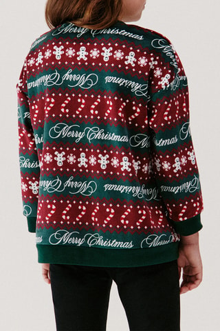 Sweat de pyjama Kidgiftvelvetiz - Rouge et vert clair