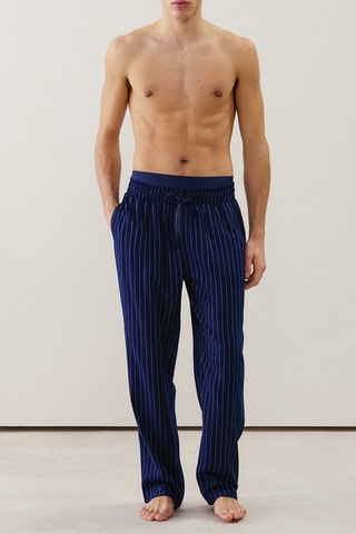 Pantalon de pyjama Flanpantiz - Bleu marine et écru