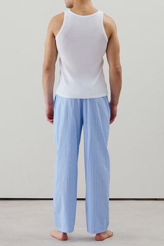 Pantalon de pyjama Pogoliz - Bleu clair et écru