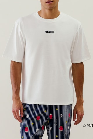 T-shirt de pyjama Snoopy Mineasnoopiz - Ecru