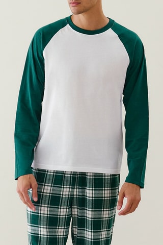 Pyjama Americanaiz - Vert foncé et blanc