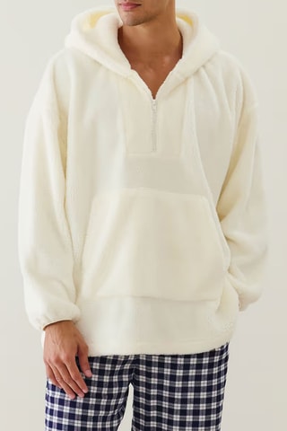 Sweat à capuche Carrosherpiz - Ecru