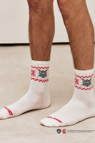 Chaussettes Tom et Jerry Tomsockiz - Blanc