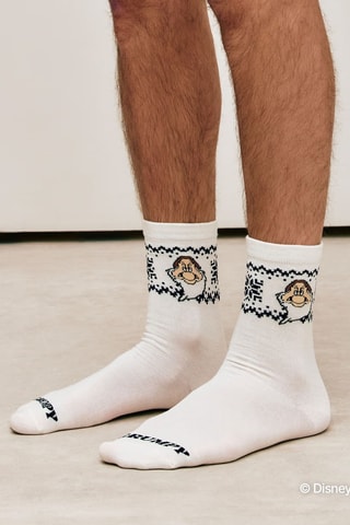Chaussettes Grincheux Blanche Neige Disney Grumpysockiz - Blanc