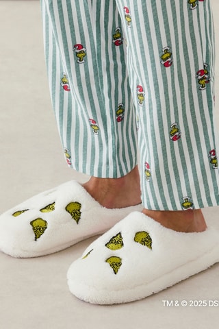 Pantoufles Le Grinch Grinchsherpiz - Ecru