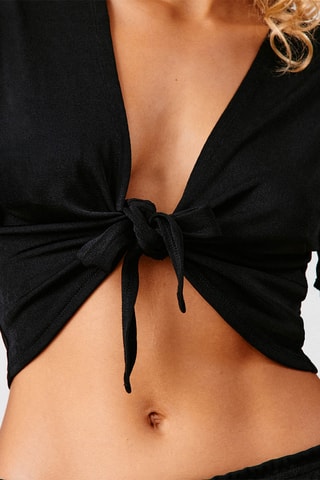 Crop top de pyjama Brilletiz - Noir