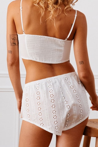 Crop top de pyjama Coastaliz - Ecru