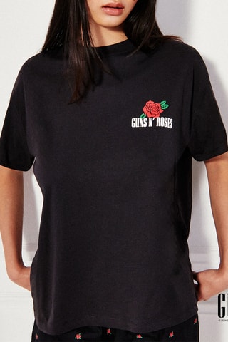 T-shirt de pyjama Gunandrosiz - Noir