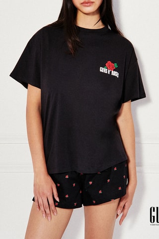 T-shirt de pyjama Gunandrosiz - Noir