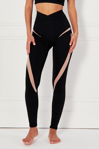 Legging taille haute Sexydansiz - Noir et marron clair