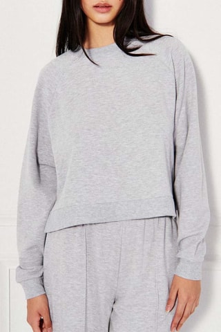 Sweat de pyjama Softiz - Gris clair chiné