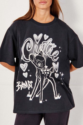 T-shirt de pyjama Bambi Disney Graphitibambiz - Noir