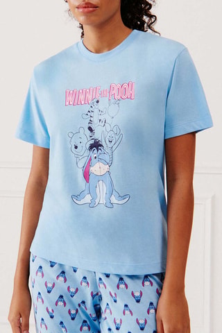 T-shirt de pyjama Winnie l'Ourson Disney Cobouriquiz - Bleu clair