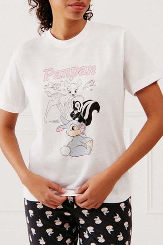 T-shirt de pyjama Panpan Bambi Disney Copanpiz - Blanc
