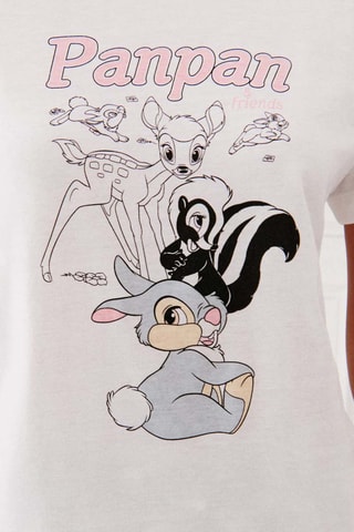 T-shirt de pyjama Panpan Bambi Disney Copanpiz - Blanc