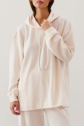 Sweat de pyjama à capuche Comfyliz - Ecru