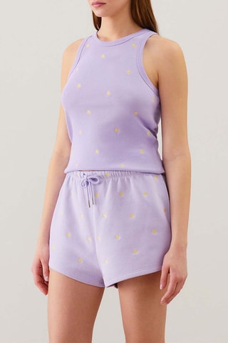 Débardeur de pyjama Broderiz - Mauve