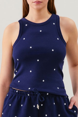 Débardeur de pyjama Broderiz - Bleu marine