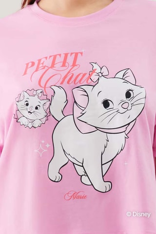 T-shirt de pyjama Marie Les Aristochats Disney - Rose
