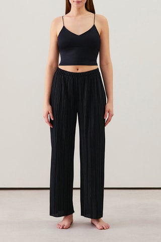 Crop top de pyjama Newlolitiz - Noir