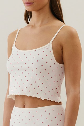 Crop top de pyjama Seamcoriz - Blanc
