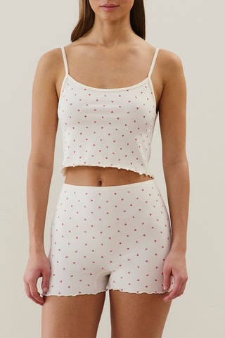 Crop top de pyjama Seamcoriz - Blanc