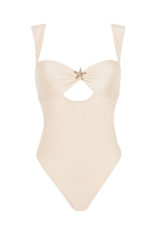 Maillot 1 pièce Shellmemoriz - Beige