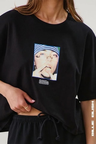 T-shirt de pyjama Facebilliz - Noir