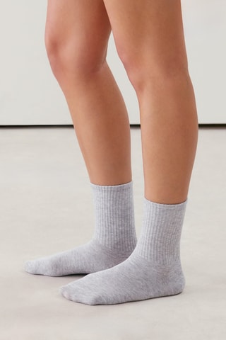 3 paires de chaussettes Leopoliz - Noir et gris clair chiné