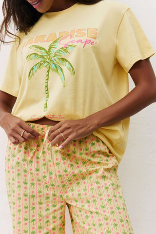 T-shirt de pyjama Summergraphiz - Jaune