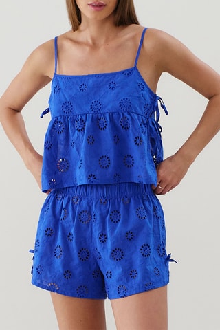 Top de pyjama Cottagiz - Bleu électrique