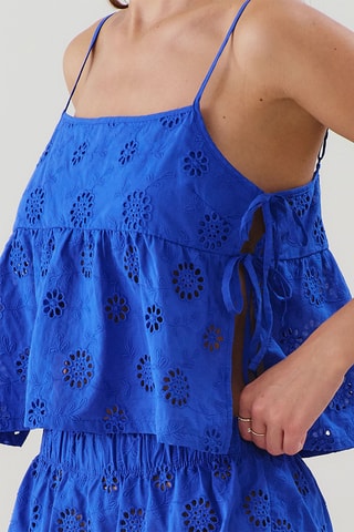 Top de pyjama Cottagiz - Bleu électrique