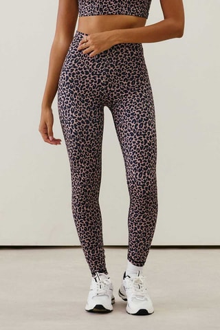 Legging taille haute Santamoniz - Anthracite et marron clair