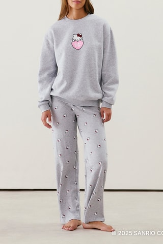 Sweat de pyjama Hello Kitty Sanrio Greykittyiz - Gris chiné