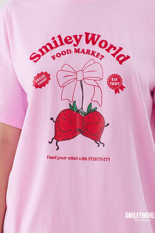 T-shirt de pyjama Smileyfraisiz - Rose