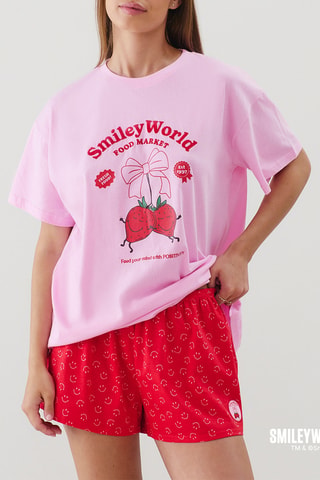 T-shirt de pyjama Smileyfraisiz - Rose