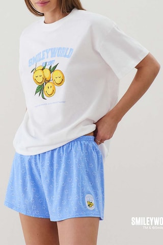 T-shirt de pyjama Smiley - Ecru
