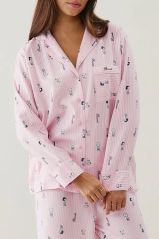 Chemise de pyjama Snoopy et les Peanuts Flasnoopyiz - Rose