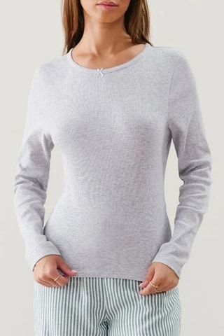 T-shirt de pyjama Noeudribtelliz - Gris chiné