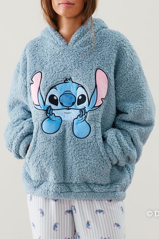 Sweat de pyjama à capuche Stitch Lilo et Stitch Disney Flufstitchiz - Bleu cobalt