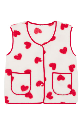 Gilet de pyjama sans manches Newcozyliz - Ecru