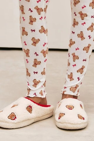Pantoufles fourrées Cutebeariz - Ecru
