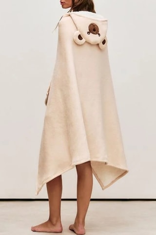 Plaid à capuche Cutebeariz - Beige