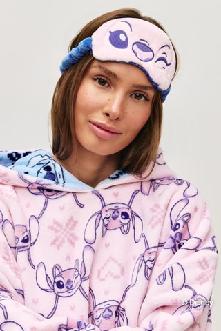 Masque de nuit réversible Stitch et Angel Lilo et Stitch Disney Winterstitchiz - Rose et bleu foncé