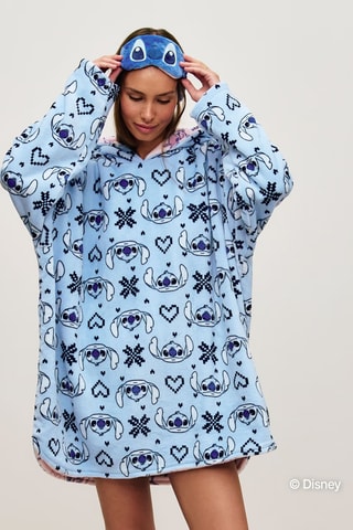 Masque de nuit réversible Stitch et Angel Lilo et Stitch Disney Winterstitchiz - Rose et bleu foncé