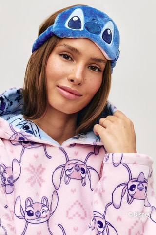 Masque de nuit réversible Stitch et Angel Lilo et Stitch Disney Winterstitchiz - Rose et bleu foncé