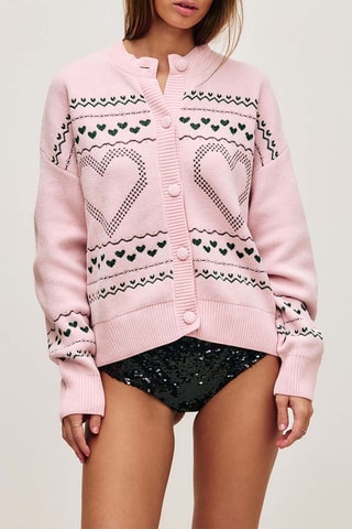 Gilet de pyjama Heartcardiz - Rose