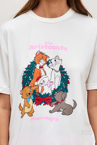 Pyjama Les Aristochats Disney Famcatiz - Rose poudré et blanc